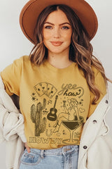 US3001-E3097 Cowgirl Country Music Graphic Tee $12.5
