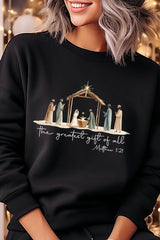 UL180P-E3183 Nativity Gift Graphic Plus Sweatshirt $25