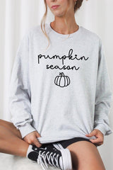 UL240P-E3152 Pumpkin Season Graphic Plus Long Sleeve Tee $17