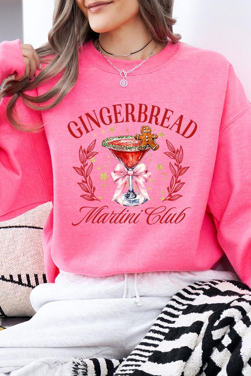 UL180-E3216 Gingerbread Martini Club Graphic Sweatshirt $20