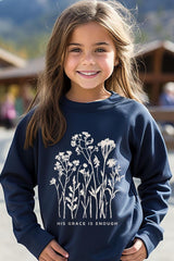 UL180B-E3146Z Christian Wildflower Kids Graphic Sweatshirt $20