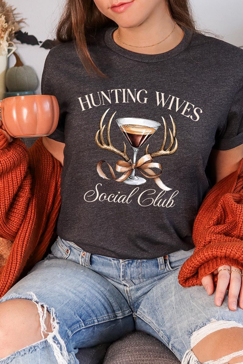 US3001P-E3191 Hunting Wives Social Club Graphic Plus Tee $16