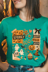 US3001-E3084 Halloween collage Graphic Tee $12.5