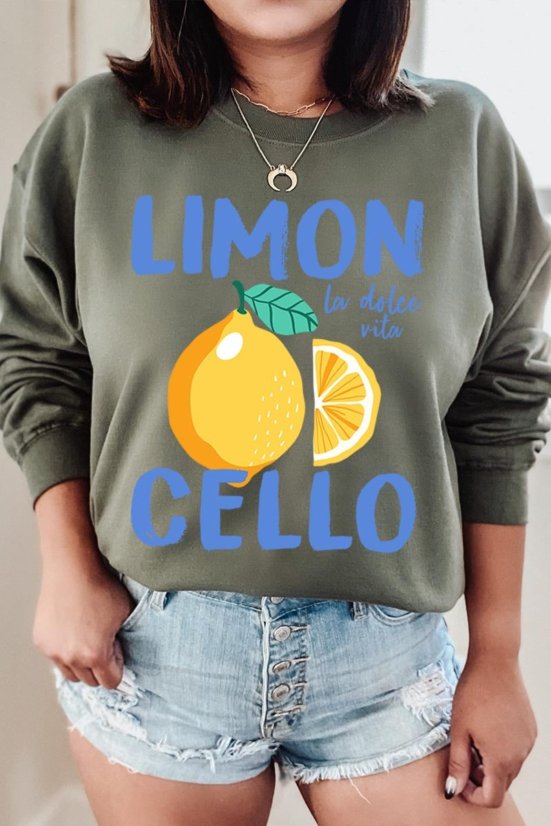 UL180-E3056 Limoncello Graphic Sweatshirt $20