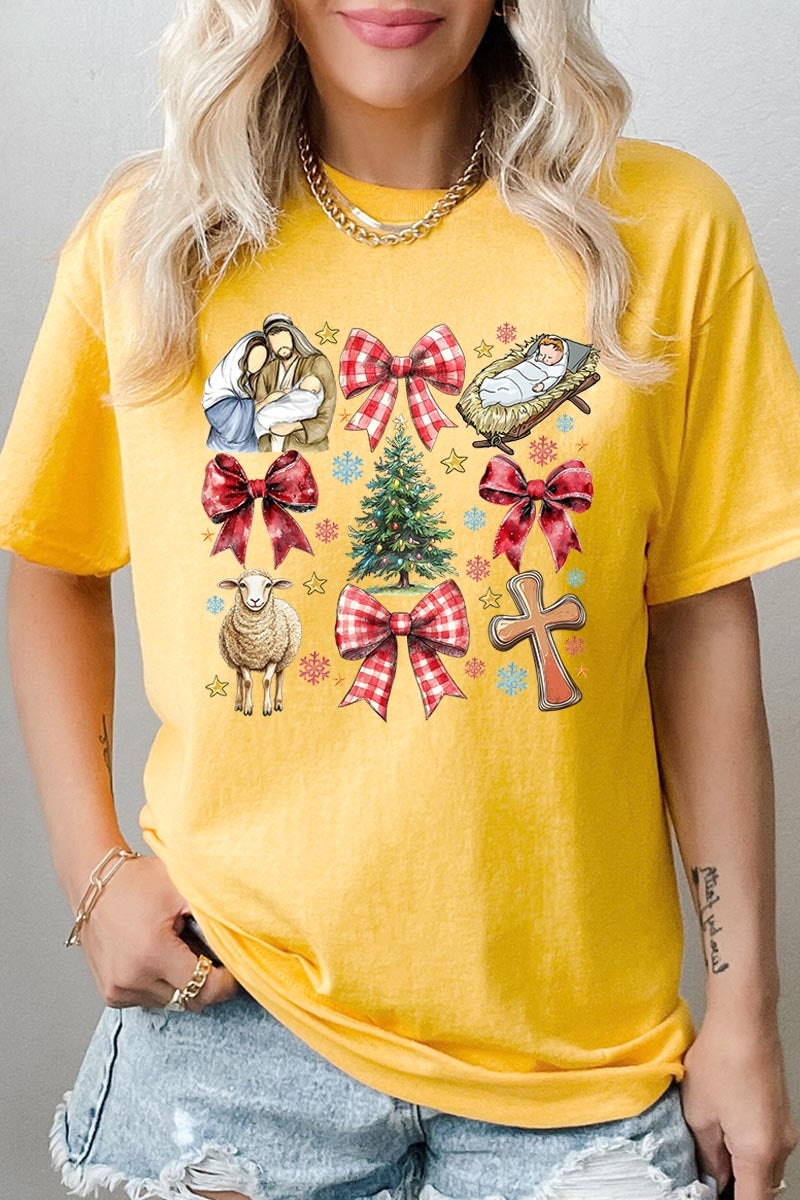 5000-E3219 Nativity Scene Christmas Graphic Heavy Cotton Tee $9