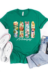 US3001-E3061AR Arkansas State Brushstroke Graphic Tee $12.5