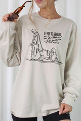 UL240P-E3075 If Youu2019re Hanging On Graphic Plus Long Sleeve Tee $17
