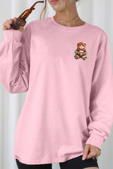 UL240P-E3175 Christmas bear Graphic Plus Long Sleeve Tee $17