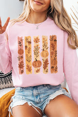 UL180P-E3110 Brushstroke Boho Fall Graphic Plus Sweatshirt $25