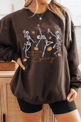 UL180-E3123 Halloween Skeleton Graphic Sweatshirt $20