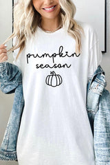 5000-E3152 Pumpkin Season Graphic Heavy Cotton Tee $9