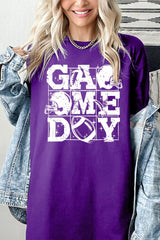 5000-E3073 Distressed Game Day Graphic Heavy Cotton Tee $9
