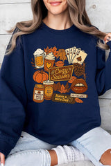 UL180-E3119 Retro Fall Collage Graphic Sweatshirt $20