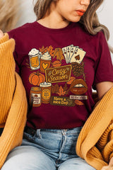 US3001P-E3119 Retro Fall Collage Graphic Plus Tee $16