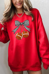 UL180-E3055 Football Cherries Graphic Sweatshirt $20