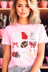 US3001P-E3080 Georgia Football Graphic Plus Tee $16