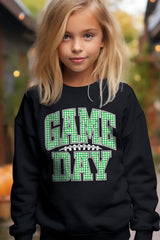 UL180B-E3128Z Green Gingham Game Day Kids Graphic Sweatshirt $20