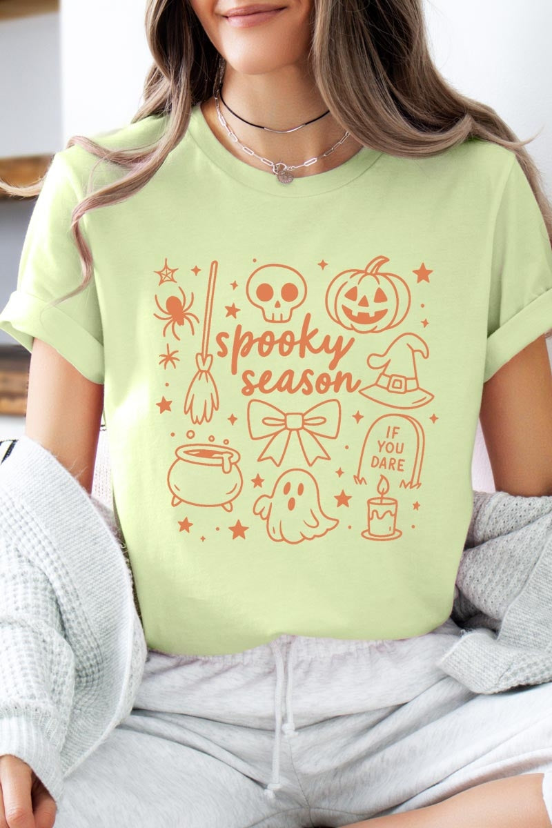 US3001P-E3141 Halloween Doodle Graphic Plus Tee $16