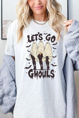 5000P-E3160 Letu2019s Go Ghouls Ghost Graphic Plus Heavy Cotton Tee $12.75