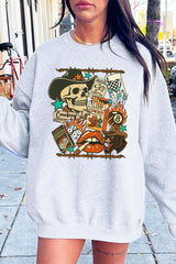 UL180-E3096 Vintage Western Collage Graphic Sweatshirt $20
