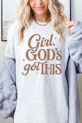 5000P-E3102 Girl, Godu2019s Got This Graphic Plus Heavy Cotton Tee $12.75