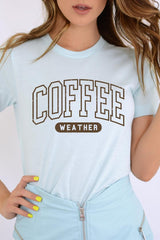 US3001-E3207 Coffee Weather Graphic Tee $12.5