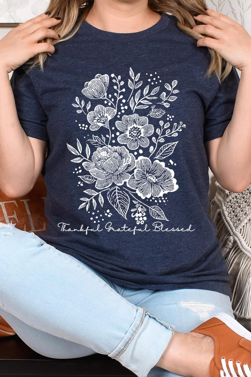 US3001P-E3155 Neutral Thanksgiving Graphic Plus Tee $16
