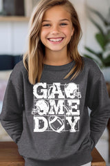 UL180B-E3073Z Distressed Game Day Kids Graphic Sweatshirt $20