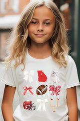 US3001Y-E3080Z Georgia Football Kids Graphic Tee $11