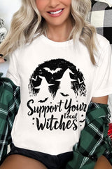 US3001P-E3161 Local Witches Halloween Graphic Plus Tee $16