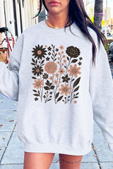 UL180-E3178 Fall Floral Garden Graphic Sweatshirt $20