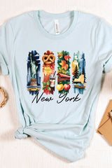 US3001P-E3061NY New York State Brushstroke Graphic Plus Tee $16