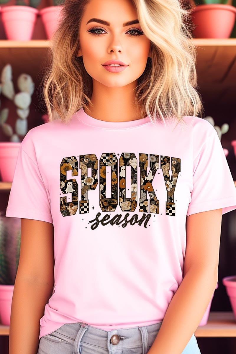 US3001P-E3105 Spooky Season Halloween Graphic Plus Tee $16