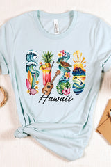US3001-E3061HI Hawaii State Brushstroke Graphic Tee $12.5