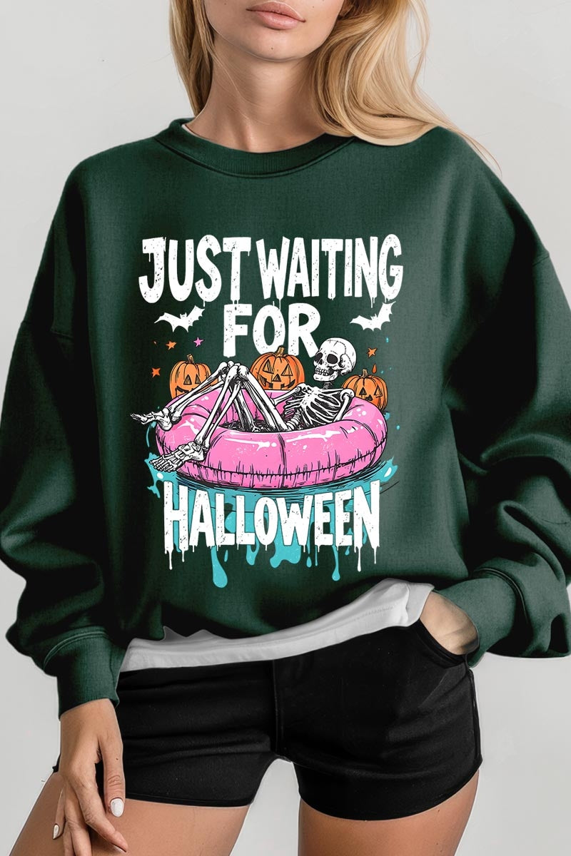UL180P-E3138 Just Waiting For Halloween Graphic Plus Sweatshirt $25