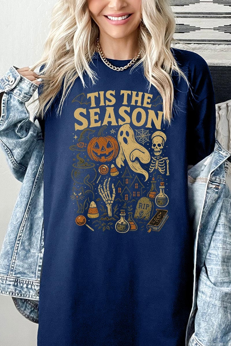 5000-E3125 Tis The Season Halloween Graphic Heavy Cotton Tee $9