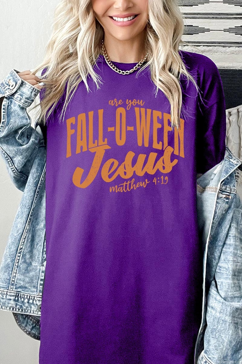5000-E3143 Are You Fall O Ween Jesus Graphic Heavy Cotton Tee $9