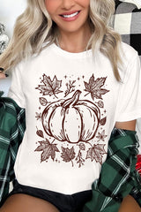 US3001-E3162 Fall Pumpkin Graphic Tee $12.5