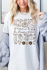 5000P-E3163 Pumpkin Patch Doodle Graphic Plus Heavy Cotton Tee $12.75