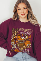 UL180-E3134 Fall Football Collage Graphic Sweatshirt $20