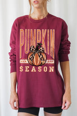 UL240-E3145 Pumpkin Season Graphic Long Sleeve Tee $13.75