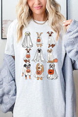 5000P-E3106 Halloween Ghost Dog Graphic Plus Heavy Cotton Tee $12.75