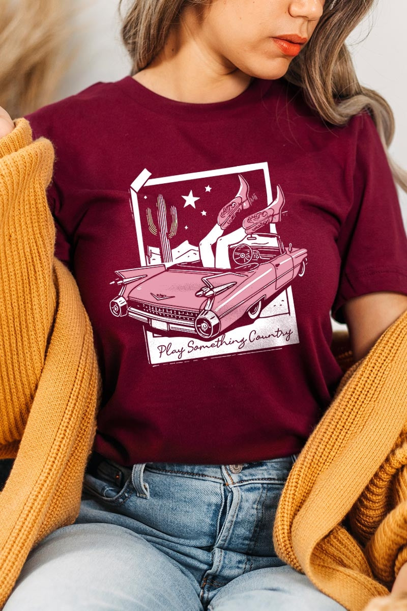 US3001P-E3098 Play Something Country Graphic Plus Tee $16