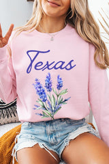 UL180P-E3060 Texas Bluebonnet Graphic Plus Sweatshirt $25