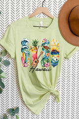 US3001-E3061HI Hawaii State Brushstroke Graphic Tee $12.5