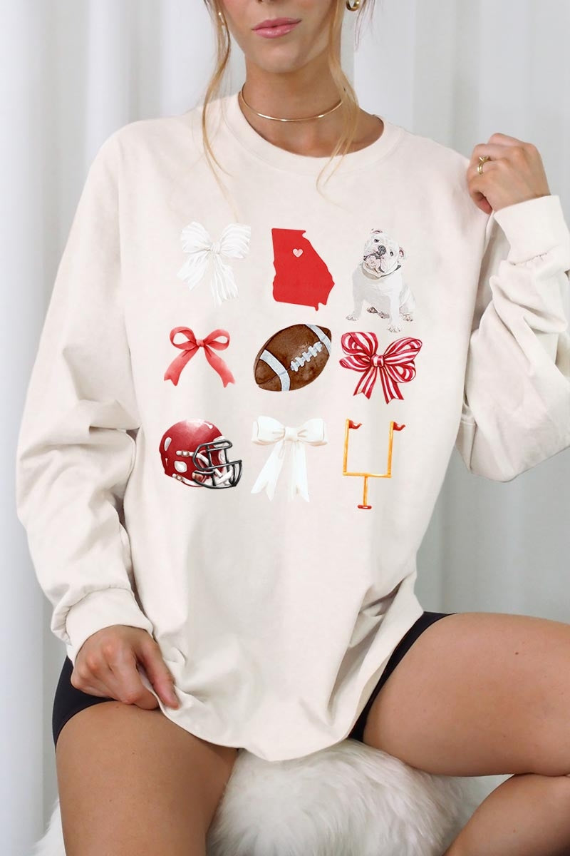 UL240P-E3080 Georgia Football Graphic Plus Long Sleeve Tee $17