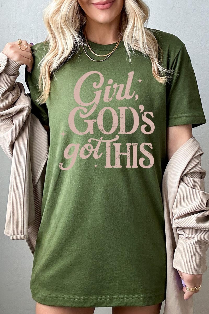 US3001P-E3102 Girl, Godu2019s Got This Graphic Plus Tee $16