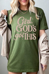 US3001-E3102 Girl, Godu2019s Got This Graphic Tee $12.5