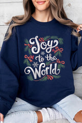 UL180-E3221 Joy to the World Christmas Graphic Sweatshirt $20