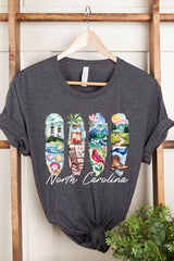 US3001-E3061NC North Carolina State Brushstroke Graphic Tee $12.5